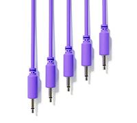 ExcelValley - 5-Pack - Cavi Modulari Patch Mono - TS 3,5mm 1/8" Eurorack Sintetizzatore [Viola - 200 cm - 79"]