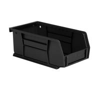 Exchange Hudson 7-1/2 """" x 4 """" x 3 """" (12 pacchetti) cestino impilabile in plastica e contenitore sospeso nero