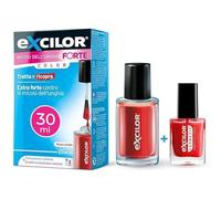 Excilor Micosi dell’Unghia Forte Color, Smalto Rosso per Trattamento della Micosi dell'Unghia Attivo Contro le micosi Persistenti, Confezione con Trattamento Colorato 30 ml e Smalto Cosmetico 8 ml