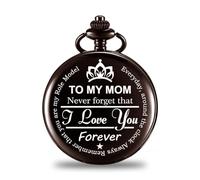 exciting Lives Orologio da tasca per la mamma, regalo per la festa della mamma, compleanno, anniversario, regalo per mamma, mamma, suocera, nero, Medium