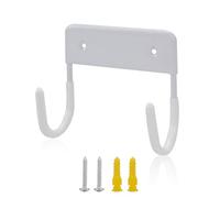 Exclen Appendiabiti da Parete Supporto per ASSE da Stiro Organizer Supporto da Parete per Lavanderia Lavanderia Appendiabiti Appendiabiti (Bianca)