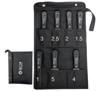 ExcLent Penggong 7 pezzi spatola lama da 1 pollici fino a 5 pollici raschietto pala in acciaio al carbonio manico in plastica coltello da parete set di utensili da lavoro