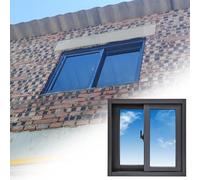 EXCLURA Finestra Finestra del Seminterrato per Casa in Mattoni, Finestra Scorrevole in Alluminio con Zanzariera, Finestre per Casa, Finestre in Vetro Orizzontali a Filo(18x12in/45x30cm)