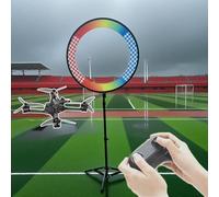 EXCLURA RC Drone Racing Gate Cerchio di Ostacolo per Droni ad Altezza Regolabile, Resistente alle Intemperie, Cancello di Allenamento per Corse RC FPV con Base Triangolare, Anelli(F,60cm(23 5/8"))