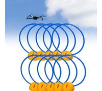 EXCLURA RC Drone Racing Gate Kit di Cancelli per Percorsi a Ostacoli per Droni da Esterno, Confezione da 1, 2, 3, 5 e 10 Anelli per Ostacoli per Corse di Droni, Circuito(10pcs,50cm(19 3/4"))