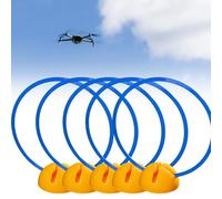 EXCLURA RC Drone Racing Gate Kit di Cancelli per Percorsi a Ostacoli per Droni da Esterno, Confezione da 1, 2, 3, 5 e 10 Anelli per Ostacoli per Corse di Droni, Circuito(5pcs,60cm(23 5/8"))