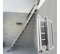 Scala per Soppalco Scale per Soffitta da 8-14 Gradini con Corrimano, Scale Pieghevoli Portatili per Soffitta per Finestre Ospedaliere, Scale per Arrampicata Antincendio di Emergenza Domestica(11 step-