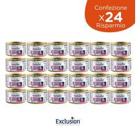 Exclusion 24 x 85 gr Hypoallergenico Maiale e Patate per Gatti (€ 1,75 a lattina)