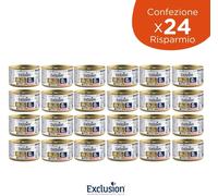 Exclusion 24 x 85 gr Urinary Maiale Piselli e Riso per Gatti (€ 1,75 a lattina)