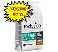 Exclusion - Diet Diabetic Small con Maiale, Sorgo e Piselli da 2 kg
