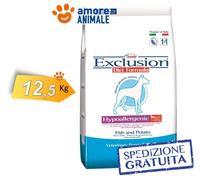 EXCLUSION DIET MEDIUM/LARGE HYPOALLERGENIC PESCE & PATATE 12 KG.