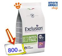 Exclusion Dog Intestinal Puppy All Breeds Maiale e Riso Cani 800 Gr/2/12 Kg