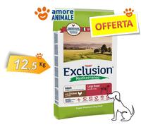 Exclusion Dog Mediterraneo Adult Large Breed con Pollo 12,5 kg - Per cane cani