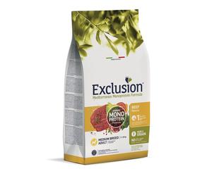 Exclusion Dog mediterraneo monoprotein Medium Adult manzo KG 12