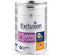 Exclusion Hypoallergenic All Breeds Cane Con Anatra E Patate. 6 PZ DA 400g CAD.