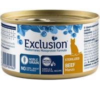 Exclusion Mediterraneo Cat Sterilized Manzo Alimento Umido per Gatti Sterilizzati 85 g