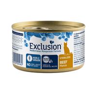 Exclusion Mediterraneo Cat Sterilizzato Noble Grain Monoproteico 85gr Manzo - confezione da 6 pezzi - 1° ORDINE? scegli lo sconto BZR5 / BZR20 + 200 punti fedeltà