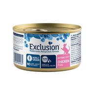 Exclusion Mediterraneo Kitten Noble Grain Monoproteico 85gr Pollo - confezione da 6 pezzi - 1° ORDINE? scegli lo sconto BZR5 / BZR20 + 200 punti fedeltà