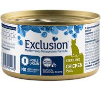 Exclusion Mediterraneo Monoproteico Noble Grain Cat Sterilized Pollo Alimento Umido per Gatti Sterilizzati 85 g