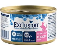 Exclusion Mediterraneo Kitten Noble Grain Monoproteico 85gr - pollo - Cibo monoproteico gatto - 1° ORDINE? scegli lo sconto BZR5 / BZR20 + 200 punti fedeltà