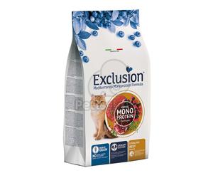 Exclusion Mediterraneo Monoprotein Formula Sterilized Cat crocchette - manzo 1,5 kg
