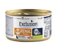 Exclusion monoprotein veterinary diet formula renal phase 1 pork & pea and rice 85 g