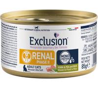 Exclusion Renal Fase 2 Maiale Piselli e Riso 85 gr per Gatti