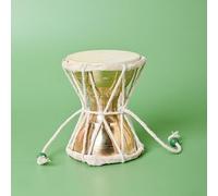 Exclusive Global DAMRU - Tamburo Shiva in ottone DUM DUM 7,6 cm BHOLE Nath NATRAJA TANDAVA indù DIO Damaru OM