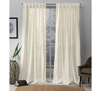 Exclusive Home Curtains Bella Sheer Hidden Tab Top Curtain Panel Pair, 54x96, Ivory