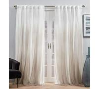 Exclusive Home Curtains Crescendo - Coppia di tende oscuranti con passanti nascosti, 132 x 213 cm, colore: champagne, EH8462-02-2-84H