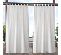 Exclusive Home Curtains EH8402-04-2120V - Coppia di tende a pannello per interni ed esterni, 137 x 305 cm, colore: Vaniglia