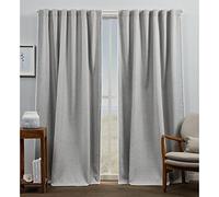 Exclusive Home Curtains Marabel - Coppia di tende oscuranti foderate con passanti nascosti, 137 x 238 cm, colore: Grigio/Bianco
