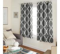 Exclusive Home Curtains Town & Country Everyday Ironwork Coppia di Tende oscuranti in Rasatello di Ferro battuto, Poliestere, Perla Nera, W 52" x L 63" (2 Panels), 2 unità