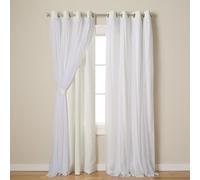 Exclusive Home Curtains Catarina Tenda Oscurante Multistrato, Tinta Unita, con Occhielli, Poliestere, Vaniglia, 52x108