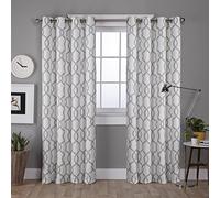 Exclusive Home Kochi Coppia di Tende per Finestra con Occhielli, Tessuto, Grigio Tortora, W 52" x L 84" (2 Panels), 2 unità