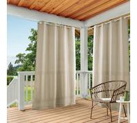 Exclusive Home Tende EH8112 - 05 2 - 108 g Indoor/Outdoor Solid Cabana Occhielli Finestra Tenda a Pannello, Tortora, 54 x 274,3 cm, Set di 2