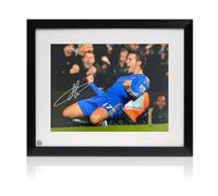 Exclusive Memorabilia Foto del Chelsea autografata da Eden Hazard. Incorniciata.
