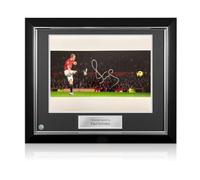 Exclusive Memorabilia Foto del Manchester United autografata da Paul Scholes. Cornice di Lusso.