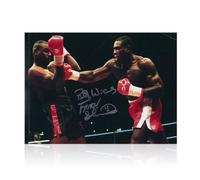 Exclusive Memorabilia Foto di Boxe Firmata da Frank Bruno: Combattimento con McCall