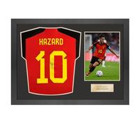 Exclusive Memorabilia Maglia del Belgio autografata da Eden Hazard. Cornice Icon.