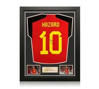 Exclusive Memorabilia Maglia del Belgio autografata da Eden Hazard. Incorniciata.