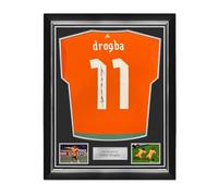 Exclusive Memorabilia Maglia della Costa D'Avorio 2024-25 autografata da Didier Drogba. Telaio Superiore