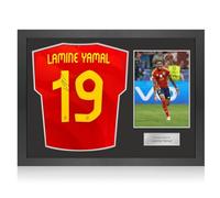 Exclusive Memorabilia Maglia della Spagna autografata da Lamine Yamal. Cornice Icon