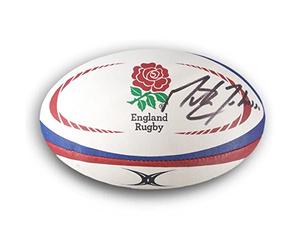 Exclusive Memorabilia Pallone da Rugby Dell'Inghilterra autografato da Martin Johnson