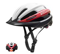 Exclusky Casco Bici Uomo MTB con Striscia Riflettente Casco MTB Enduro Uomo Casco Bici Donna Regolabile Casco Bici da Corsa Uomo Casco Ciclismo Casco Bicicletta Casco Bici con Visiera (56-61CM)