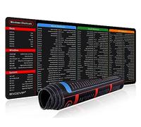 excovip Excel, tappetino per mouse con tasti di scelta rapida, 60 * 30cm,grande tappetino per mouse da gioco, foglio di calcolo per PC e ufficio, tappetino per tastiera | bordo cucito antiscivolo