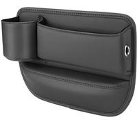 EXCTLOE Organizer Fessura Auto per Dacia Duster II 2017-2024 | Consolle laterale pelle tasca feritoia vano portabottiglie cavo foro ricarica portaoggetti interno