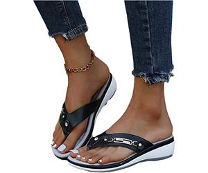 EXECAB Sandali donna - con pelle sintetica - clip - gomma - adatti per uso casual e spiaggia