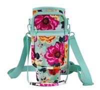 Execent Borsa portabottiglie per Stanley da 1,18 l, in neoprene, con cinghia regolabile, moschettone Bollus per accessori Stanley Cup, Greenpeony