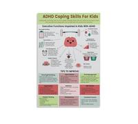 Executive Functioning Coping Strategies Poster Therapy Office Decor for Bedroom Living Room Wall Art(Unframed,16x24inch(40x60cm))